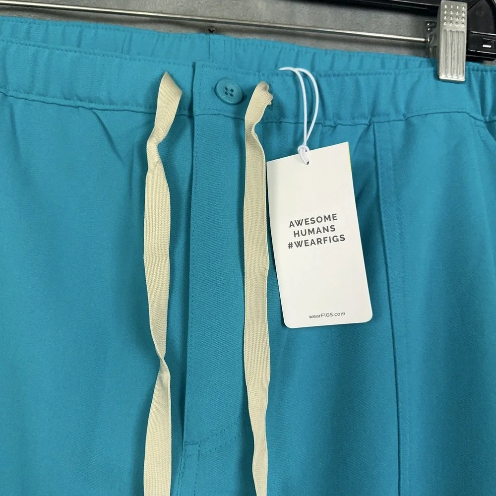 FIGS Slim Cairo Cargo Scrub Pants Mens Size 2XL Teal Blue NWT